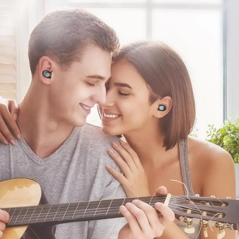 Bluetooth 5,0 сенсорные беспроводные Bluetooth наушники, гарнитура в ухо, стерео спортивные наушники с мощным светодиодный дисплей, Автоматическое Сопряжение