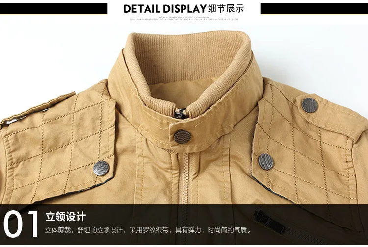AliExpress, 18, осенняя новинка, стильная повседневная мужская куртка, приталенная, стоячий воротник, чистый хлопок, мужская куртка