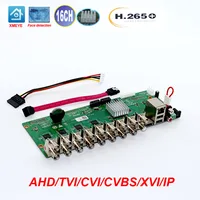 Videoregistratore 6 In 1 16CH CCTV AHD DVR scheda di videosorveglianza H265 per telecamera coassiale AHD TVI CVI IP analogico vii HDMI Vga