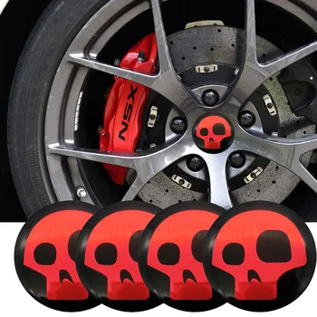 

Wheel Center Rim Hub Caps for Bentley Mulsanne Buick Excelle Cadillac SRX Toyota Hyundai Fiat Rose Skull Car Ornament Stickers