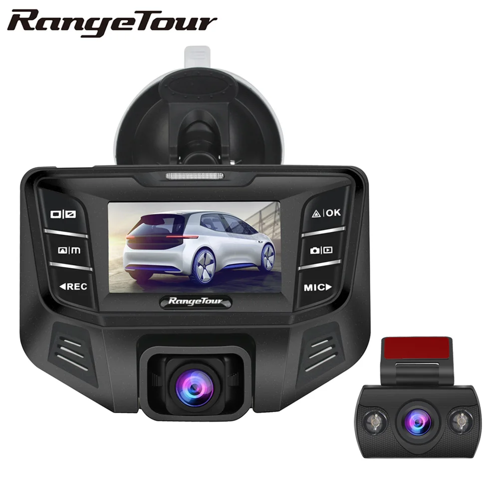 Автомобильный видеорегистратор Novatek два объектива Full HD 1080P чип GPS Sony двойная