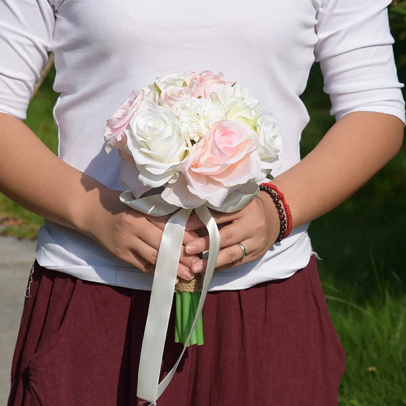 Mariage Свадебный Цветочный букет невесты casamento matrimonio Свадебный букет подружки невесты День Святого Валентина искусственный цветочный ручной работы