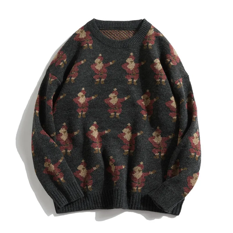 Costume Chirstmas Men Sweater 2019 Winter O-Neck Warm Knitted Sweaters Mens Retro Loose Pullovers Santa Claus Sweater Mens Costume Chirstmas Men Sweater 2019 Winter O-Neck Warm Knitted Sweaters Mens Retro Loose Pullovers Santa Claus Sweater Mens