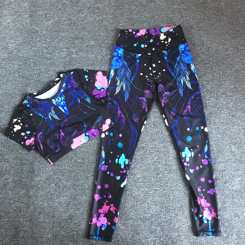 2021 Women Skull Yoga Set 2 Pcs Yoga 