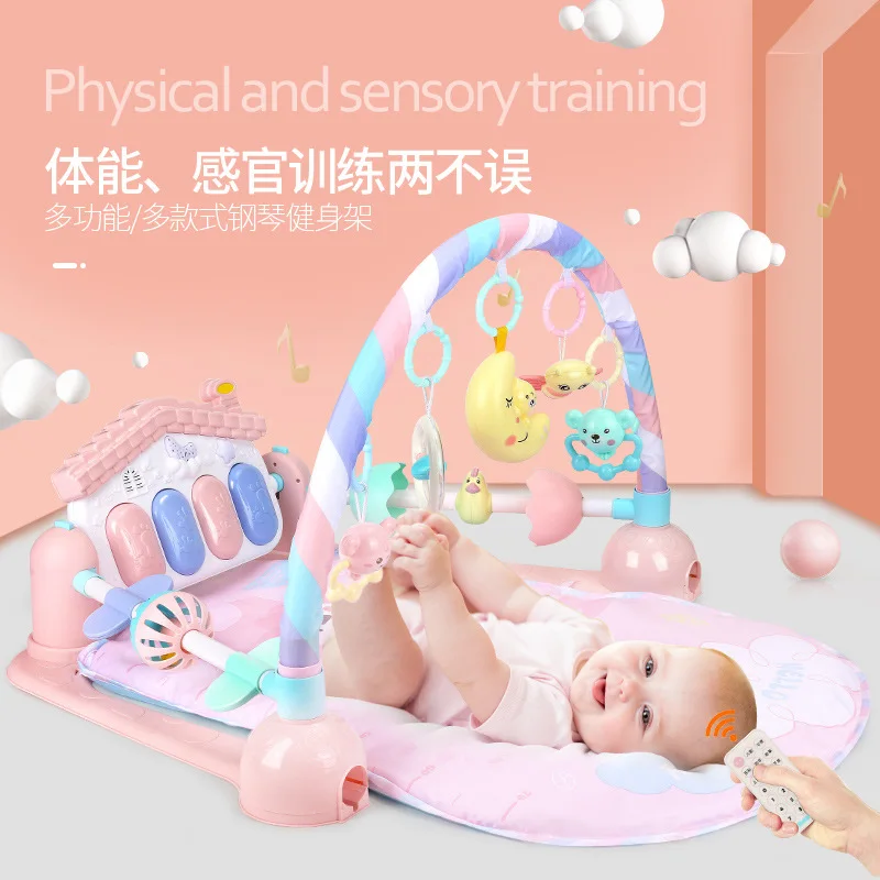 

Kaka Belle Bilateral Guardrail Infant Fitness Rack Rattle Baby Creeping Mat Multi-functional Educational Toy Gift Box