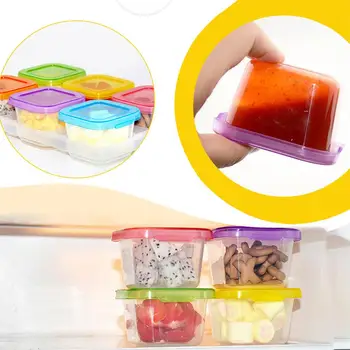 

Multicolor Travel Storage Holder Safe Creative Food Storage Box Freezer Container Crisper Microwave Portable Practical