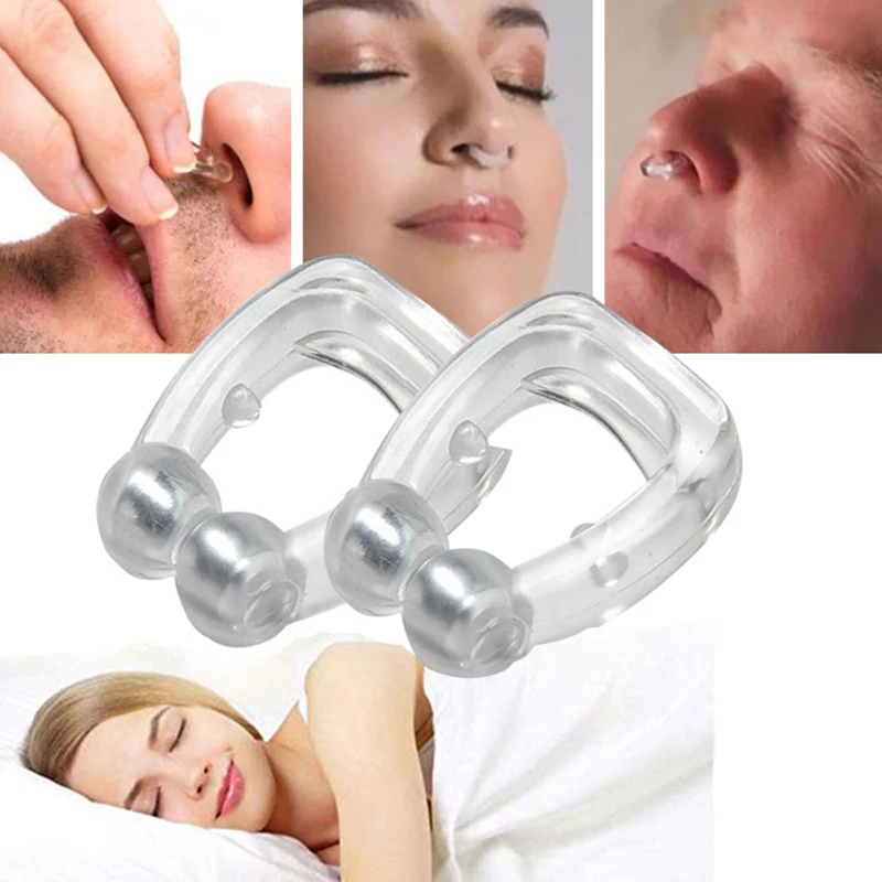 

Silicone Magnetic Anti Snore Stop Snoring Nose Clip Sleep Tray Sleeping Breathing Aid Apnea Guard Night Device