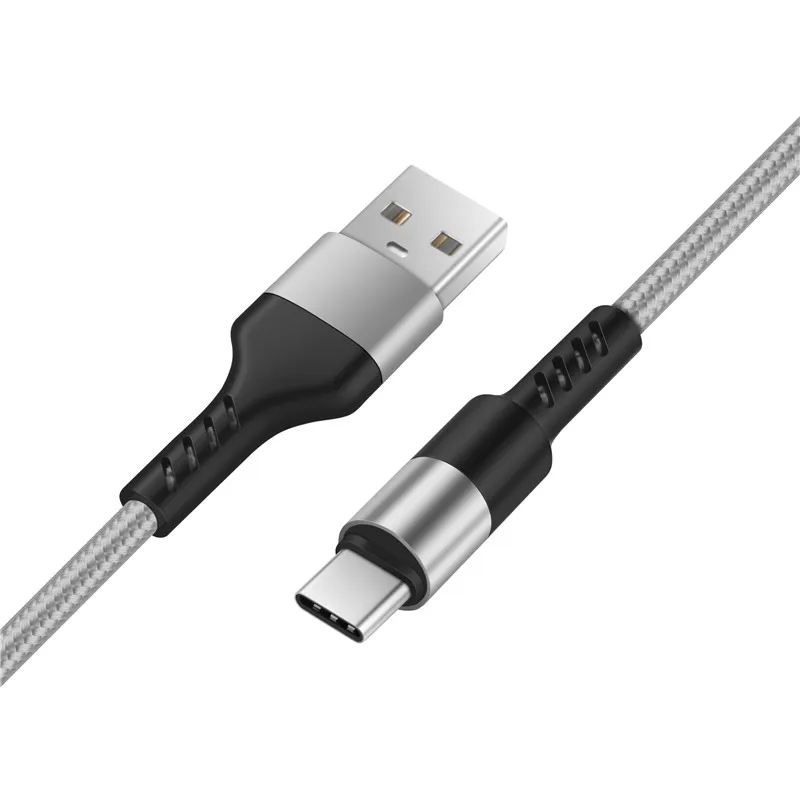 Silver Type-C Кабель Micro USB 2A для быстрой синхронизации данных зарядный кабель для samsung Galaxy S9 S8 S7 Edge+ htc LG Plus телефонный кабель провод 3 фута/6 футов/10 футов - Цвет: Silver Type-C