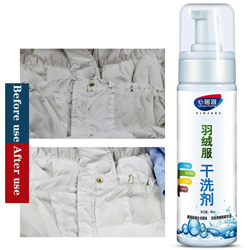 Hot Convenience Down Jacket Wash-free Spray Waterless Clothing Cleansing Foam 180ML