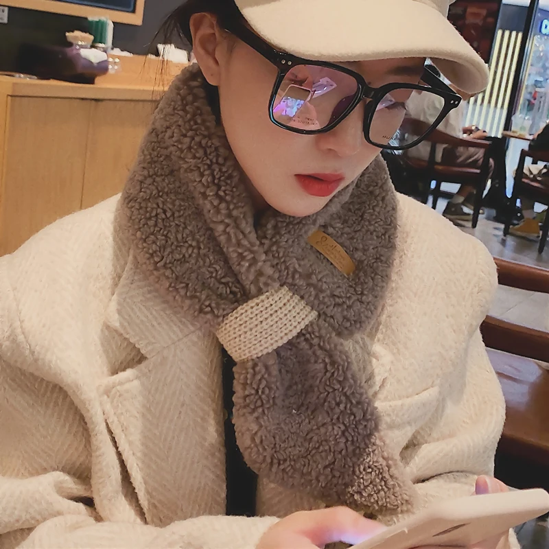 

wool plush solid Rex rabbit fur soft women scarf autumn and winter warm luxury scarves