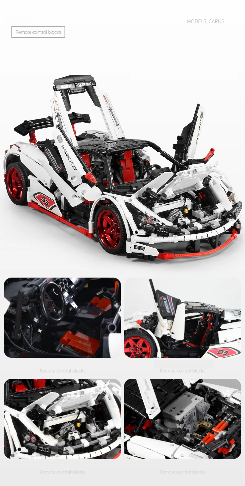 13067 MOC-3918 ICARUS Supercar Veneno Roadster Compatible Building Blocks Bricks Educational Toys Gifts 20087