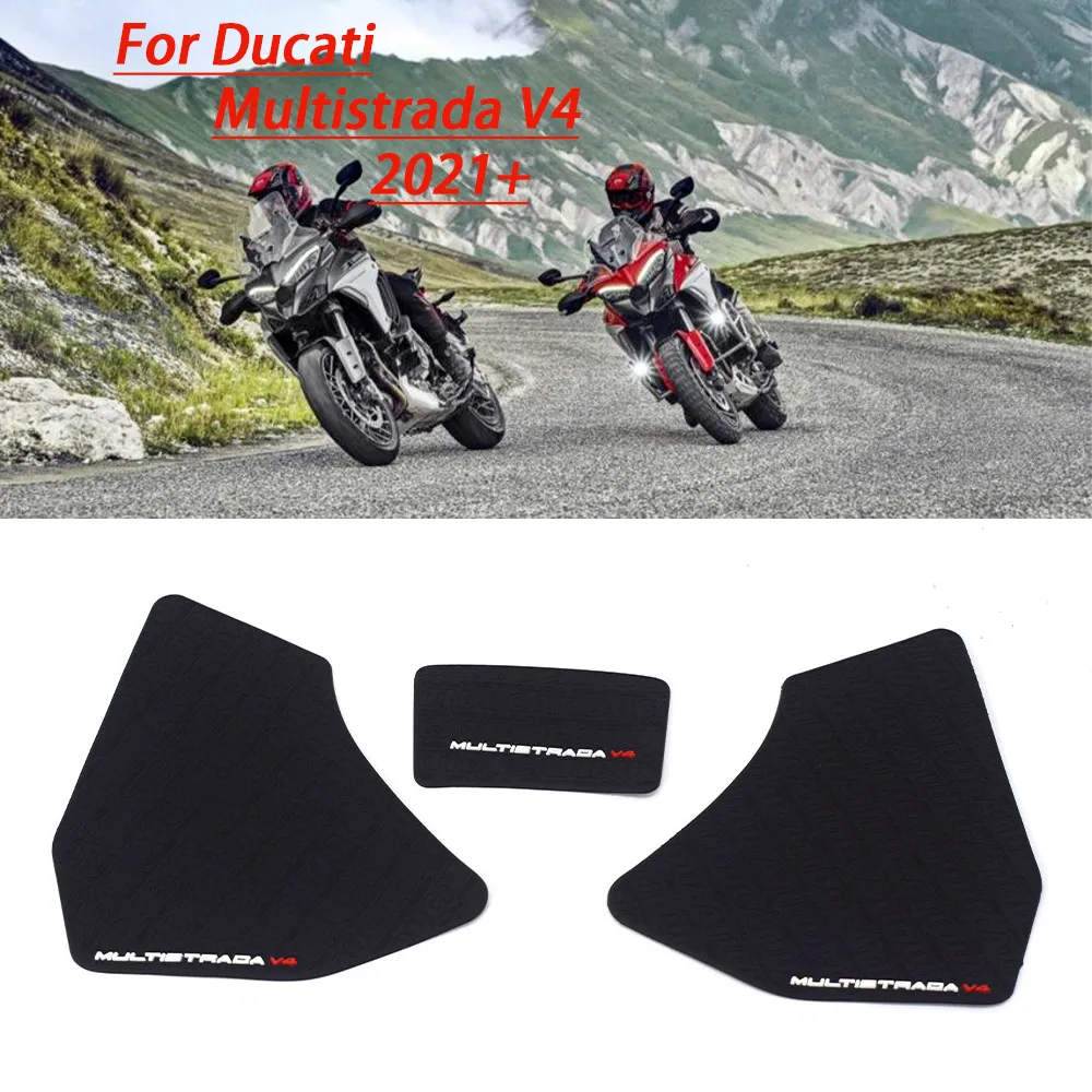 Moto per DUCATI Multistrada V4 S 2021 adesivi serbatoio carburante lato antiscivolo adesivo in gomma impermeabile
