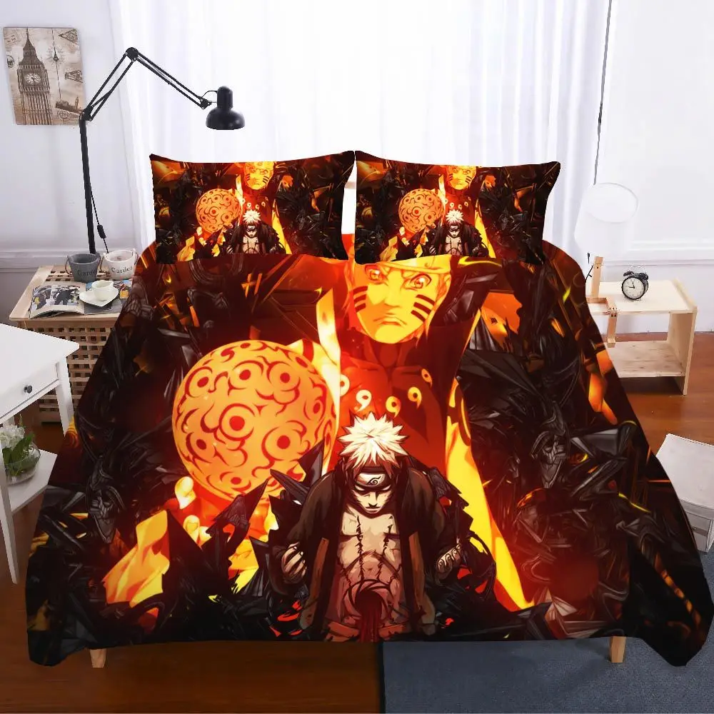Наруто домашний текстиль постельное белье Ropa De Cama роскошный подарок Sabanas Комплект постельного белья королевского размера постельное белье бязь постельное белье поплин