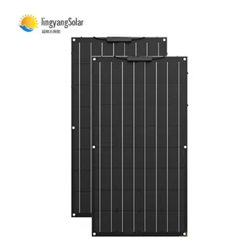 solar panel 100w 200w, flexible solar panel made of ETFE material, ETFE flexible solar panel for 12V battery charger 2
