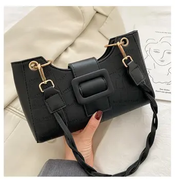 

Retro Alligator Pattern PU Leather Women Underarm Bag Solid Color Ladies Baguette Handbags Fashion Design Girls Shoulder Bags