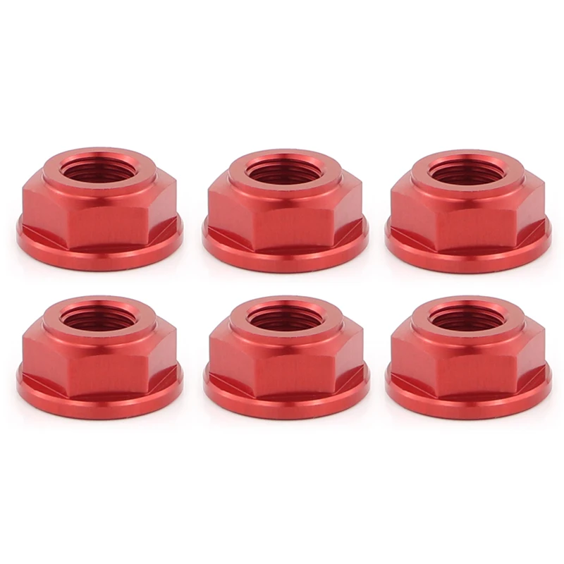 Для поездок на мотоцикле Ducati 748 749 848 916 996 998 999 600SS 750SS 900SS M10* 1,25 6 шт задние колеса осевые гайки Мотоцикл с ЧПУ Алюминий - Цвет: Red