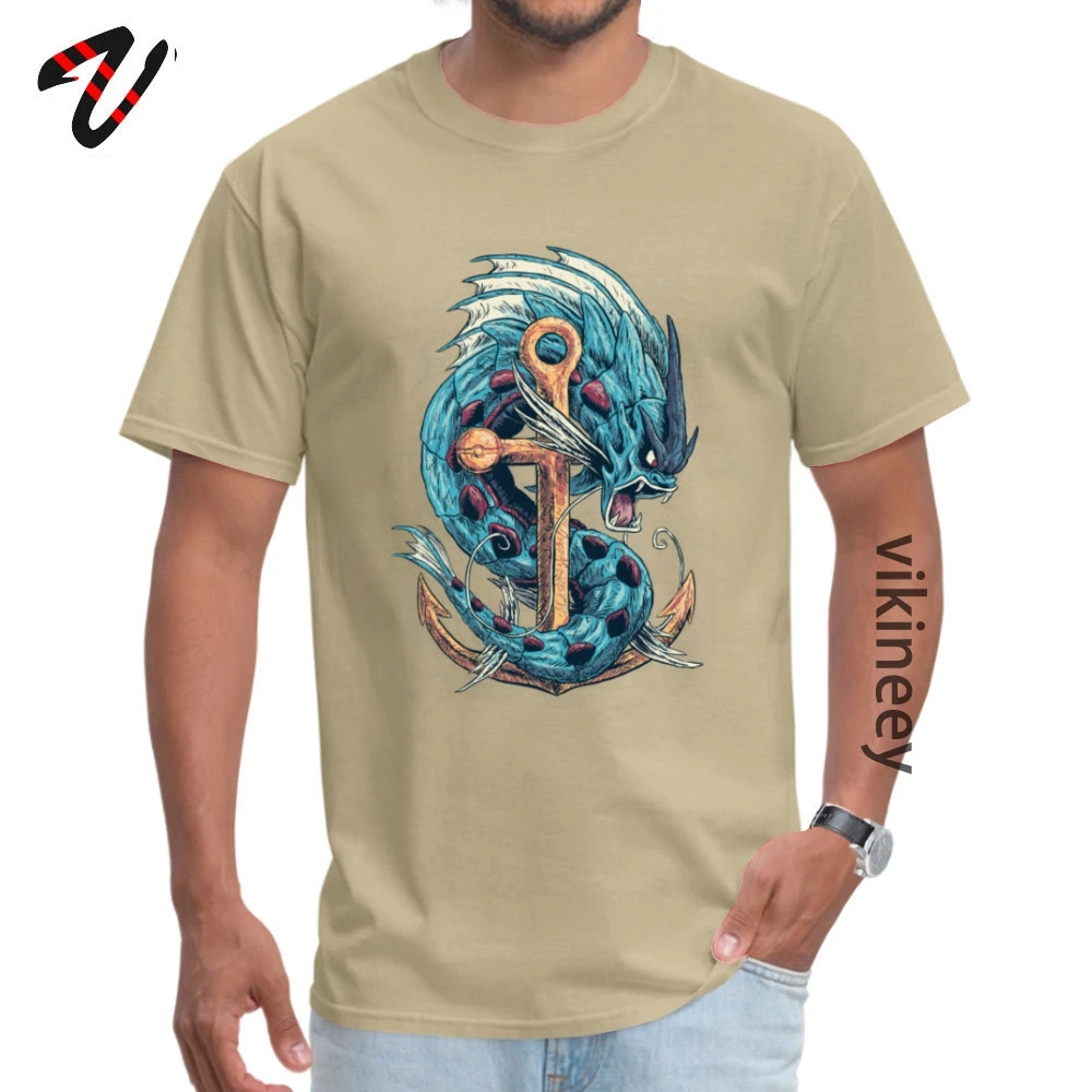 Tops T Shirt Anchor_monster_ Clothing Shirt Summer Family Casual Short Sleeve 100% Cotton O-Neck Adult Top T-shirts Casual Anchor_monster_3957 beige