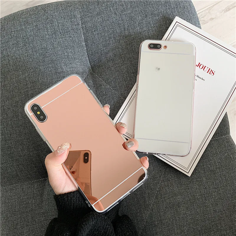 

Fashion Girl Drop proof Mirror Plating Case for for iphone XR 7 8 XS MAX XSmax X 10 6 6S Plus 7Plus 8Plus Soft TPU Phone Cover