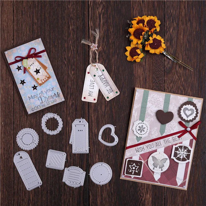 GJCrafts этикетки штампы Тег Металлические Вырубные новые 2019 для изготовления