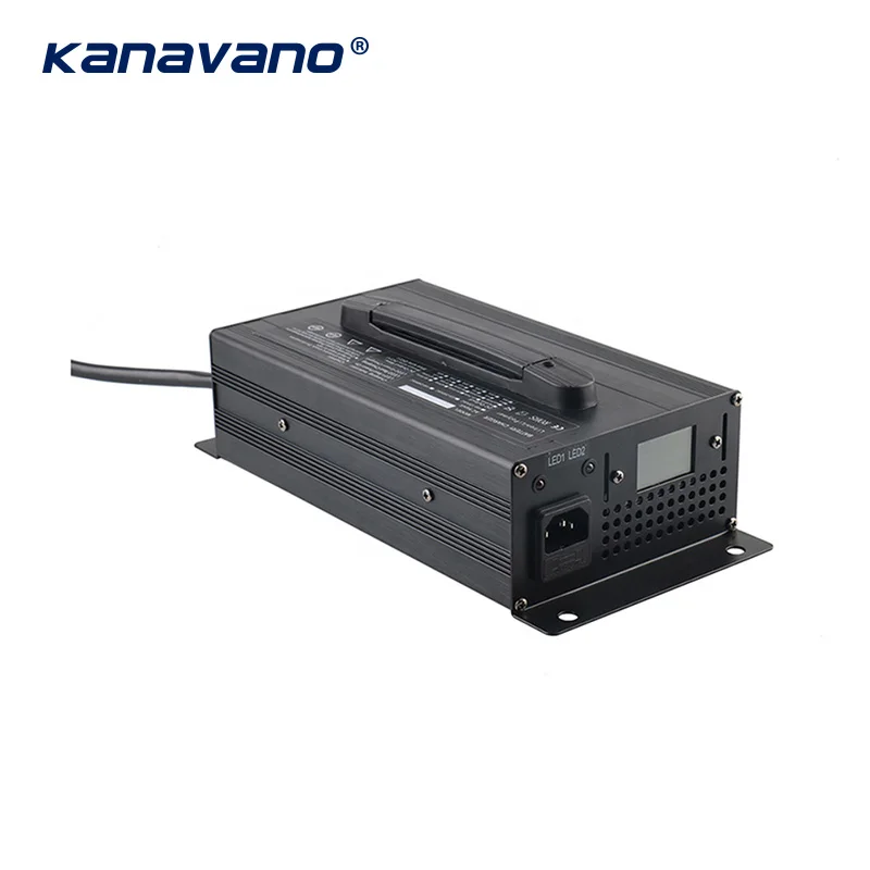 Kanavano Lifepo4 battery charger 24V30A automatic smart battery charger is suitable for electric forklifts electric vehicles