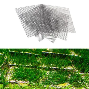 

2 PCs Aquarium Fish Tank Plants Stainless Steel Wire Mesh Pad Plants Moss Net Decor 8x8 cm New For Aquarium Decor