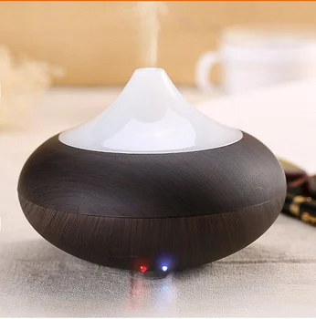 

dark wood ultrasonic essential oil diffuser 160ml mini humidifier aroma grain mist maker LED Light for home office air purifier