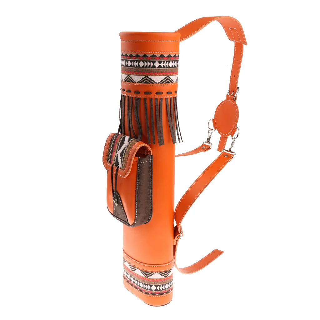 

Traditional Microfiber Hunting Back Archery Quiver Bow Arrow Holder Bag Orange