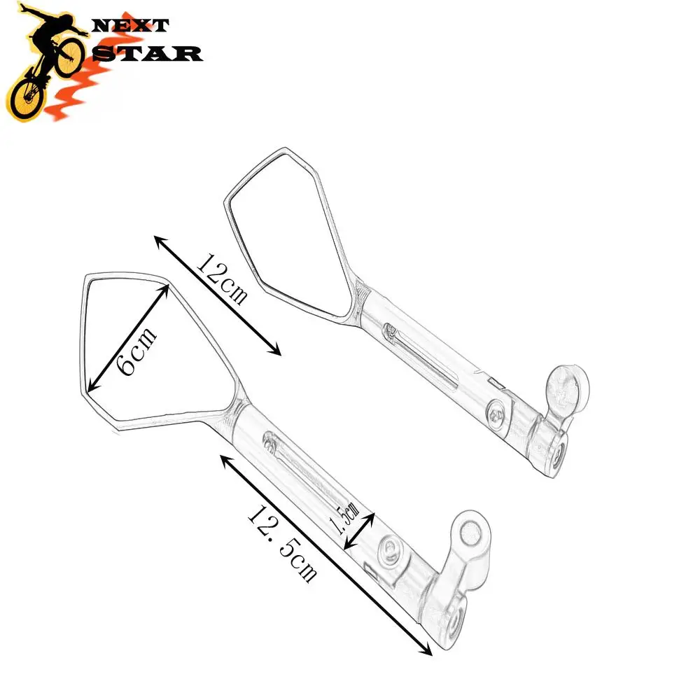 CNC мотоциклетные регулируемые зеркала заднего вида для YAMAHA Suzuki KTM HONDA YZF R1 R6 FZ6R FZ Ninja 250R TTR 250 EXC Универсальный мото