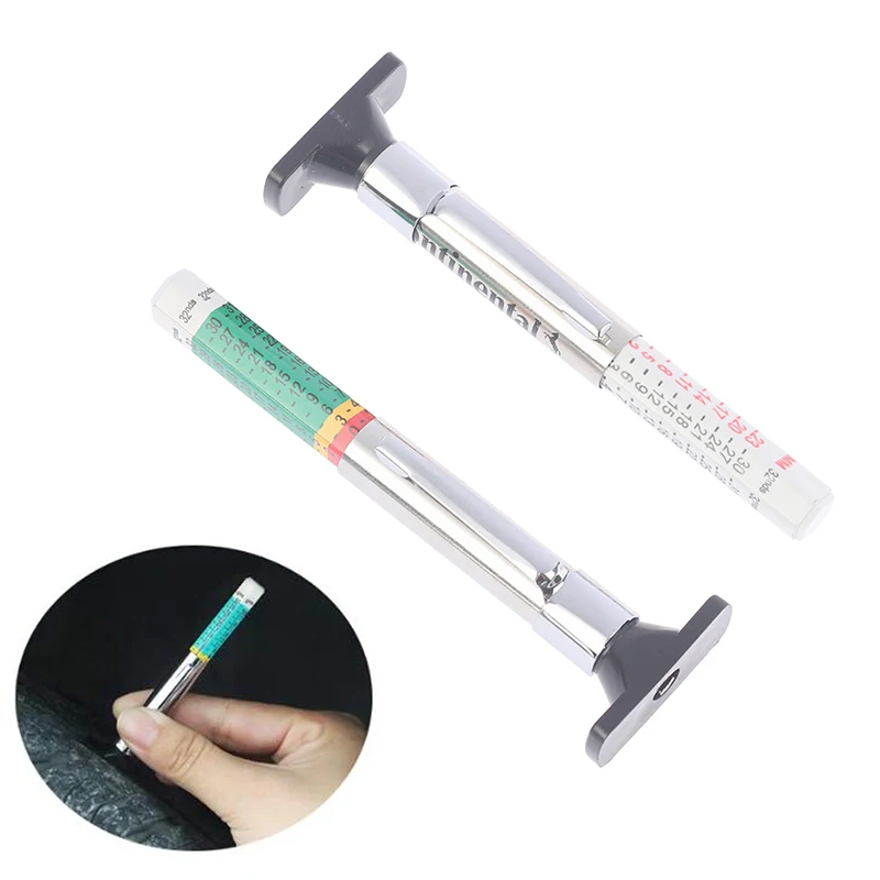 

Car Tyre Measuring Pen Universal Tire Tread Pattern Depth Measuring Tool Cylindrical Automotive Thickness Detection Gauge