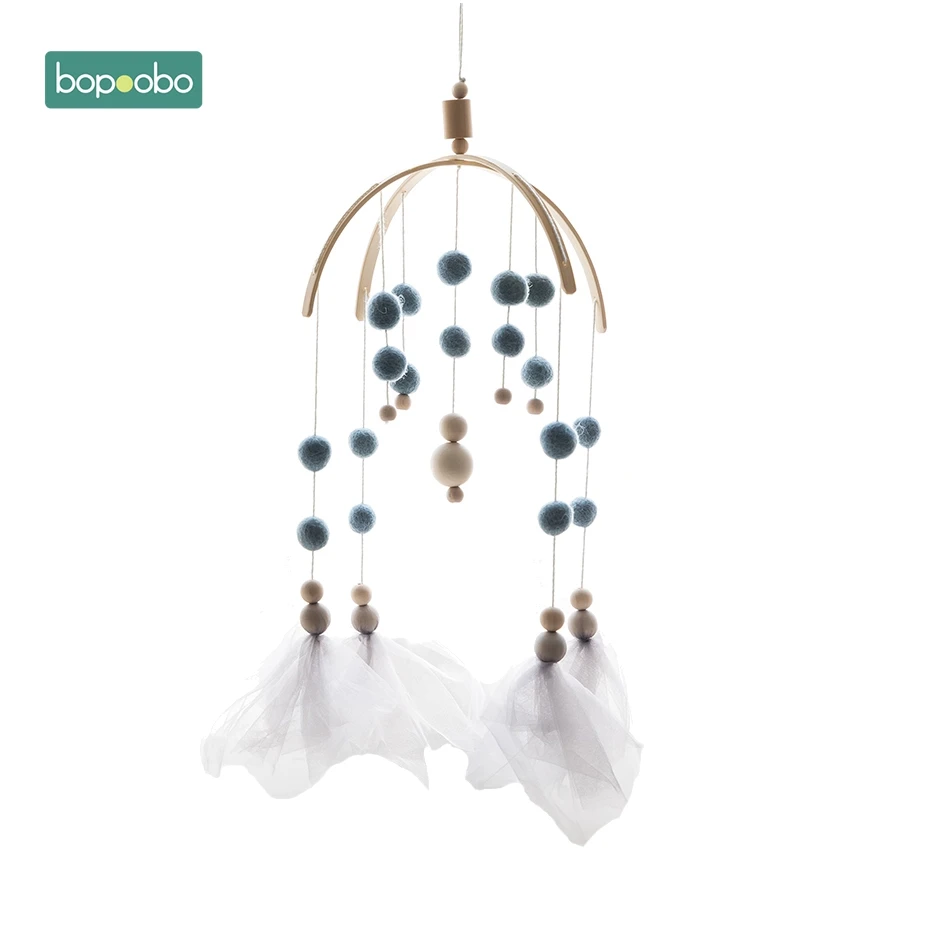 Gray Tassel Bopobo детская Мобильная подвесная погремушка, игрушки, заводная Музыкальная шкатулка, вешалка, сделай сам, подвесная детская кроватка, мобильная кровать, колокольчик, игрушечный держатель, кронштейн - Цвет: Gray Tassel