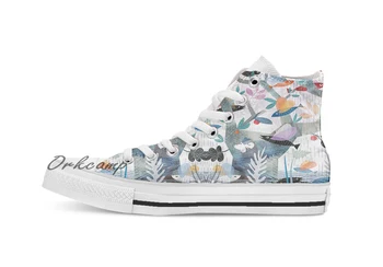 

RESPIRO DELLA BELLEZZA Custom Casual High Top lace-up Canvas shoes sneakers Drop shipping