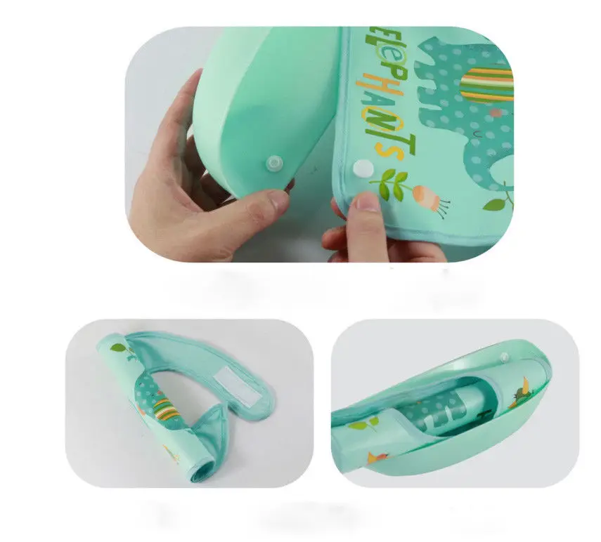 Brand New Infant Baby Boys Girls Silicone Waterproof Bib Washable Roll Up Crumb Catcher Feeding Eating Cute Baby's Bib