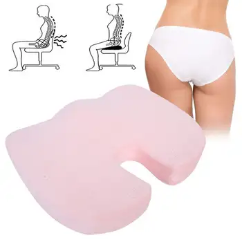 

Coccyx Orthopedic Pillow Tailbone Pain Relief Chair Cushion Office Home Memory Foam Soreness Relief Hip Pillows Pink Supports