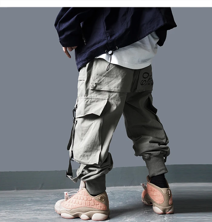 combat trousers 11 BYBB'S DARK Techwear Cargo Pants Men Multi Pockets Hip Hop Casual Streetwear Trousers Joggers Elastic Waist Sweatpants tapered cargo pants