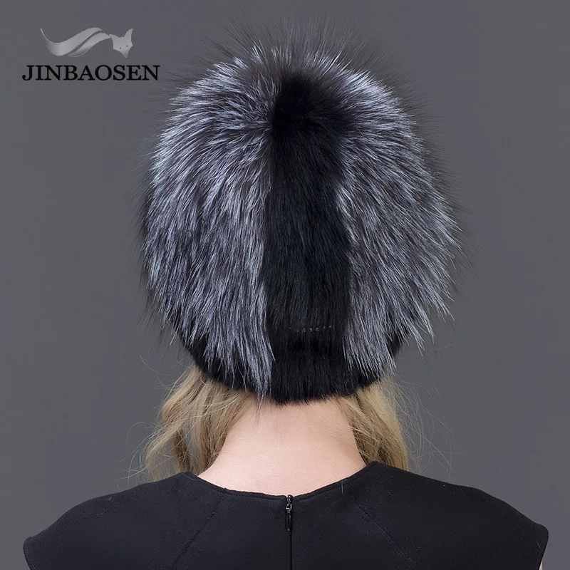 JINBAOSEN новые модные зимние шляпы для женщин шапка из натурального меха норки