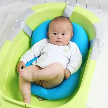 

Baby bath mat baby can lie on the non slip bath basin net bag bracket with buckle fixed