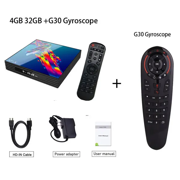 4GB 32GBg30 Google Play Android tv box A95XR3 Rockchip 4G 32GB 64GB Smart tv box Bluetooth 2,4/5,0G WiFi Android 9,0 tv box 4K HD box - Цвет: 4GB 32GBg30