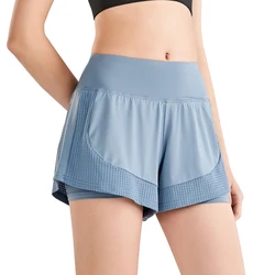 Mulher calções esportivos tamanhos grandes 2in1 4xl anti brilho suor wicking calças de corrida curtas