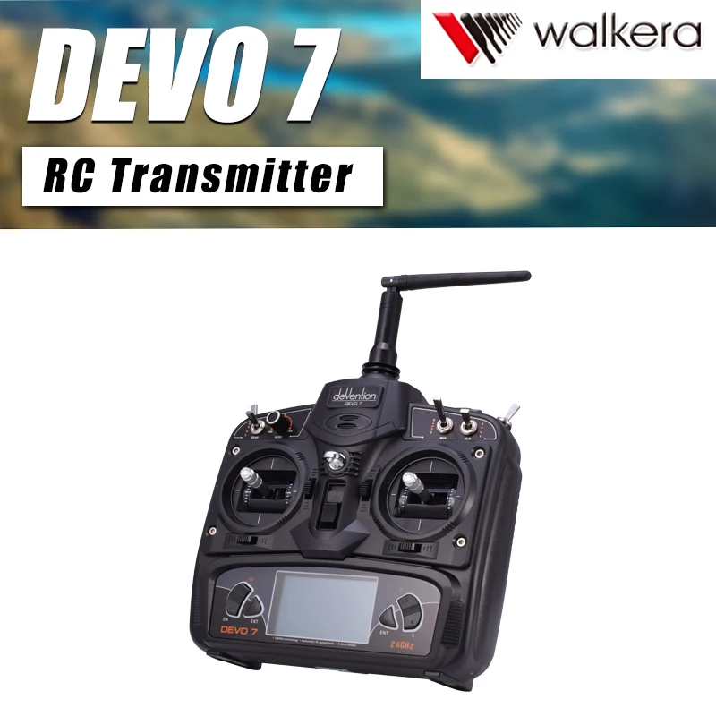 

Original Walkera DEVO 7 RC Transmitter Model 2 or Model 1 Transmitter 2.4G Radio System LCD Screen for RC Helicopter Airplane