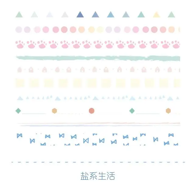 10 pcs/lot Decorative Retro pattern Slim Washi Tape Set Japanese Paper Stickers Scrapbooking Adhesive Washitape Stationary - Цвет: 6