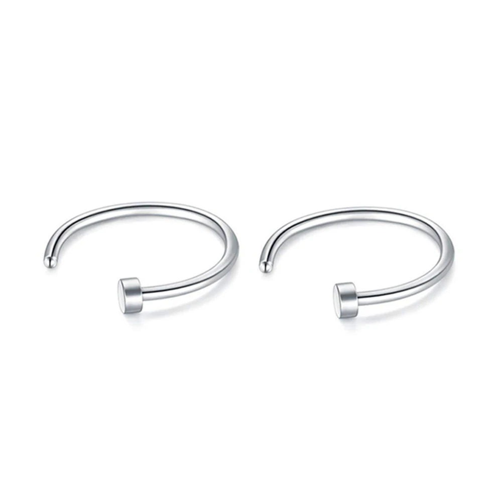 Nose Ring Piercing 2PCS Stainless Steel Fake Septum for Body nose rings piercing jewelry body piercing jewelry body jewelry