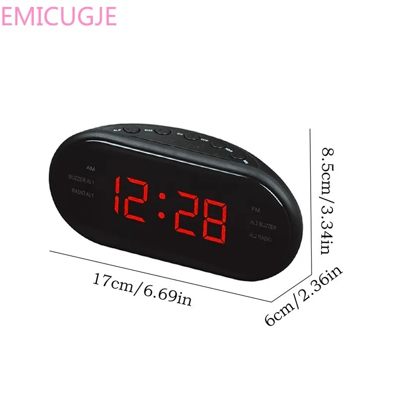 Цифровые настольные часы функция повтора-25 AsyPets Новая мода современный AM/FM светодиодное радио с часами Электронный Настольный будильник