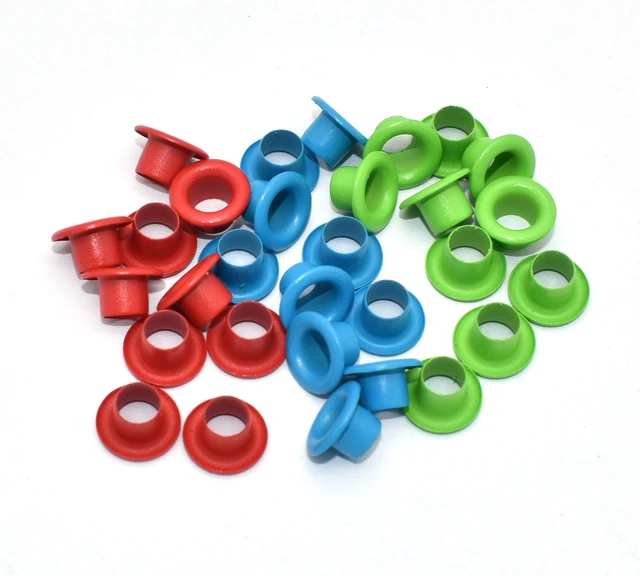 100Pcs Mixed Color Metal Eyelets And Grommets For Scrapbooking Accessories  DIY Sewing Clothes Handmade Crafts 10mm C1916