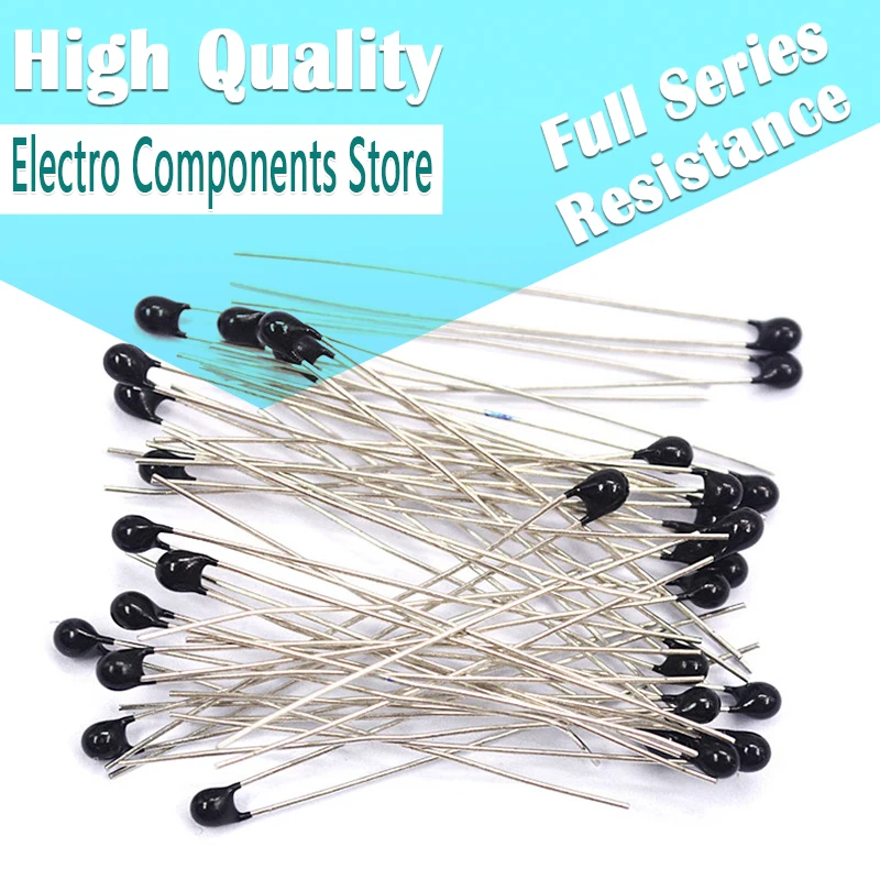 200-Piece NTC Thermistor Assortment - 10 Values (1K-100K Ohm, B3950) For Temperature Sensing Projects