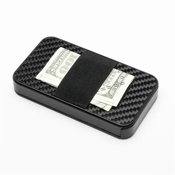 

Bycobecy 2020 Men Carbon Fiber Aluminum Creative Office Card Holder Box RFID Money Bag Security Smart Wallet Cartera Tarjetero