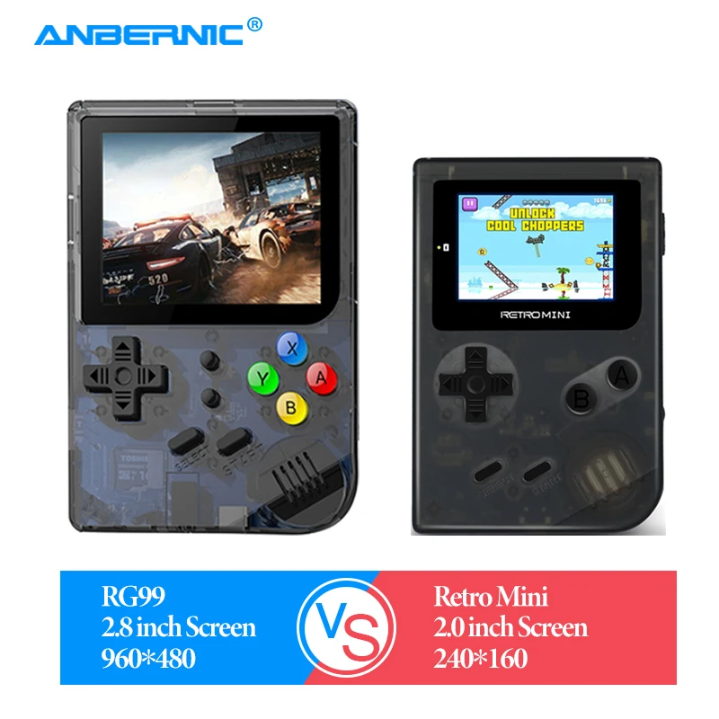 ANBERNIC Retro Game Console RG99 Retro Mini FC Video Games Player 16GB