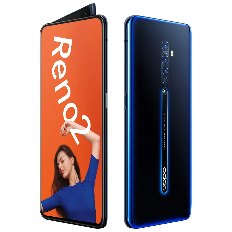 Глобальная версия Oppo Reno 2 20x zoom сотовый телефон Snapdragon 730G 6 5 &quotAMOLED 8 Гб RAM 256 ГБ ROM 48.0MP