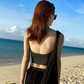 

New Beautiful Back U-shaped Wrapped Sports Camisoles New Women Without Steel Ring Tank Top Seamless Sports Camisoles