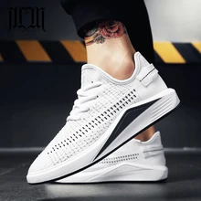 MumuEli/Повседневная прогулочная обувь черного и белого цвета; Мужская дышащая модная спортивная обувь; Новинка года; Дизайнерские мужские кроссовки; 7010