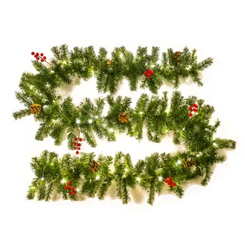 

New Christmas Wreath Festive Garland With Flower Garland For Stairs Fireplaces Garland Decoration Decor